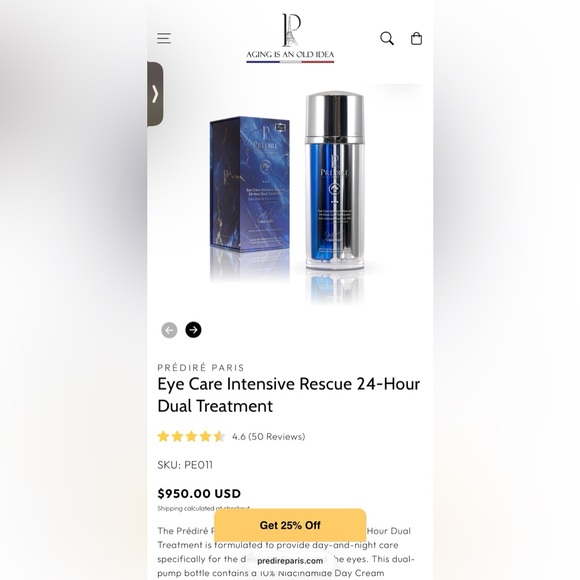 Predire Paris Eye Firming Intensive Rescue Day & Night Serum (retail $950) - Picture 6 of 6